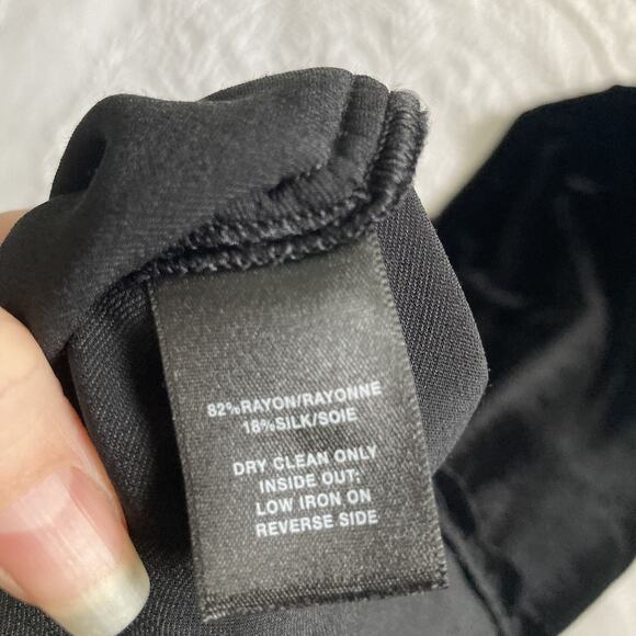 Lafayette 148 New York Roslin velvet Bell 3/4 sleeve blouse Women's size L - Picture 11 of 12